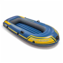 BATEAU GONFLABLE INTEX CHALLENGER 2 + 2 RAMES + GONFLEUR -Kayak Soldes bateau gonflable intex challenger 2 2 rames gonfleur 3