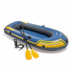 BATEAU GONFLABLE INTEX CHALLENGER 2 + 2 RAMES + GONFLEUR -Kayak Soldes bateau gonflable intex challenger 2 2 rames gonfleur 6