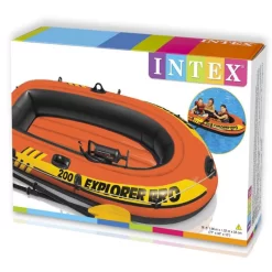 BATEAU GONFLABLE INTEX EXPLORER PRO 200 + 2 RAMES + GONFLEUR -Kayak Soldes bateau gonflable intex explorer pro 200 2 rames gonfleur 2