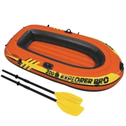 BATEAU GONFLABLE INTEX EXPLORER PRO 200 + 2 RAMES + GONFLEUR -Kayak Soldes bateau gonflable intex explorer pro 200 2 rames gonfleur 3