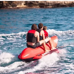 BOUEE TRACTEE BANANE ROUGE JOBE 3 PERSONNES -Kayak Soldes bouee tractee banane rouge jobe 3 personnes 4