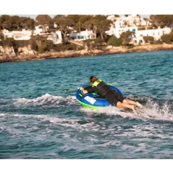 BOUEE TRACTEE BREEZE JOBE BLEU/VERT 1 PERSONNE -Kayak Soldes bouee tractee breeze jobe bleu vert 1 personne 2