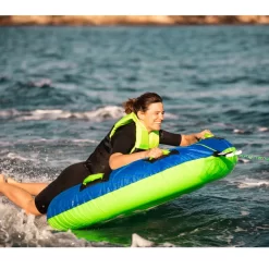 BOUEE TRACTEE BREEZE JOBE BLEU/VERT 1 PERSONNE -Kayak Soldes bouee tractee breeze jobe bleu vert 1 personne 3