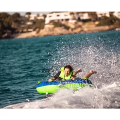 BOUEE TRACTEE BREEZE JOBE BLEU/VERT 1 PERSONNE -Kayak Soldes bouee tractee breeze jobe bleu vert 1 personne 7