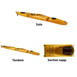 KAYAK MODULABLE POINT 65°N MERCURY GTX DUO JAUNE -Kayak Soldes kayak modulable point 65n mercury gtx duo jaune 4