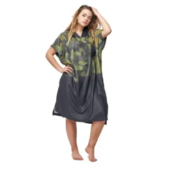 PONCHO AFTER MICROFIBER MILITARY GREEN -Kayak Soldes poncho after microfiber military green 2