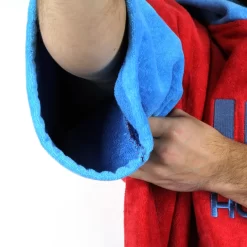 Poncho Howzit Bleu/rouge -Kayak Soldes poncho howzit bleu rouge 3