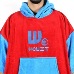 Poncho Howzit Bleu/rouge -Kayak Soldes poncho howzit bleu rouge 8