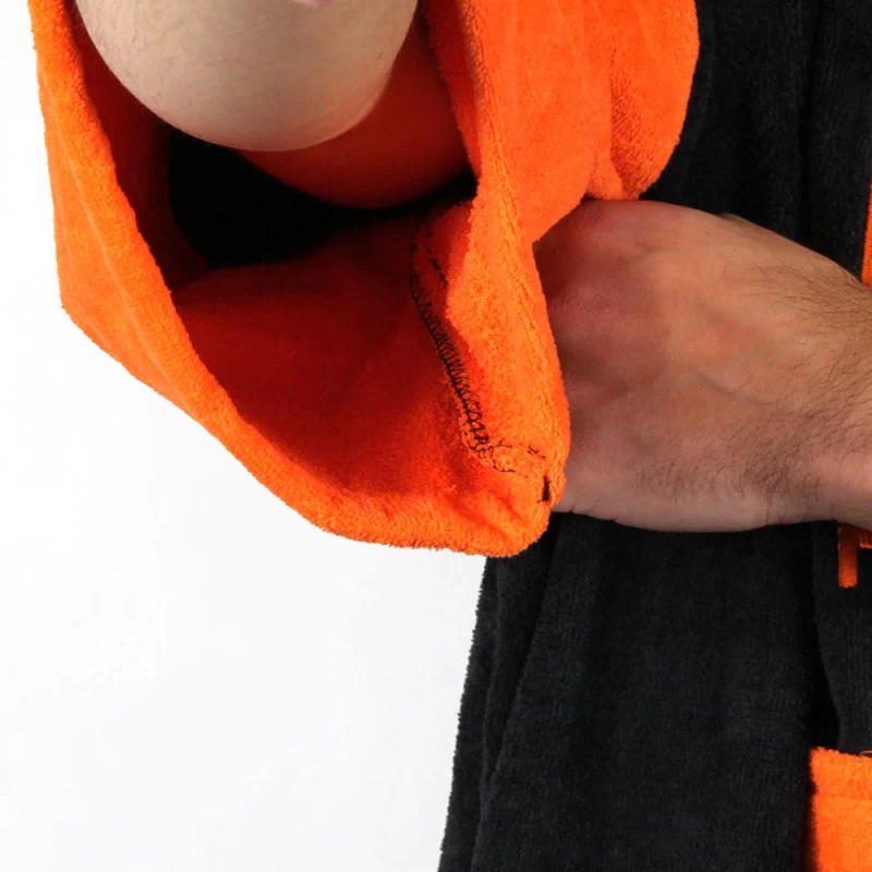 Poncho Howzit Noir/orange 3 Poncho Howzit Noir/orange – Image 3