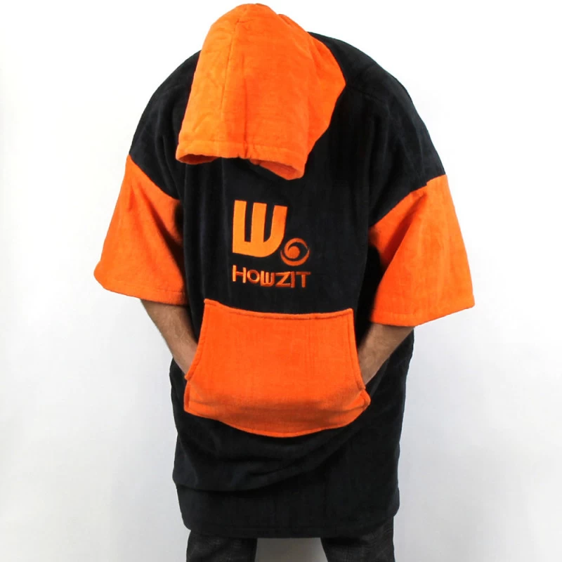 Poncho Howzit Noir/orange 5 Poncho Howzit Noir/orange – Image 5