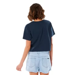T-SHIRT RIP CURL GOLDEN STATE CROP BLEU MARINE FEMME -Kayak Soldes t shirt rip curl golden state crop bleu marine femme 2