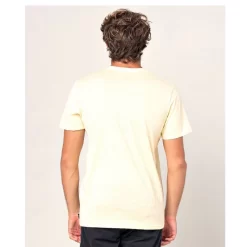 Rip Curl T-SHIRT RIPCURL IN DA POCKET TEE JAUNE CLAIR -Kayak Soldes t shirt ripcurl in da pocket tee jaune clair 2
