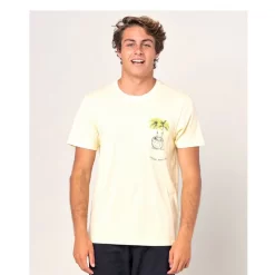 Rip Curl T-SHIRT RIPCURL IN DA POCKET TEE JAUNE CLAIR